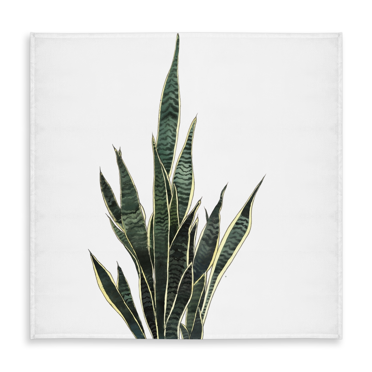 Picture of Begin Home Decor C1TC5858JDBICN 58 x 58 in. Snake Plant Tablecloth - Exotic Floral Botanical Decor