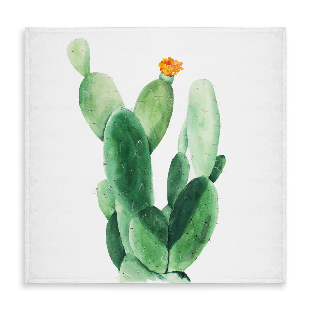 Picture of Begin Home Decor C1TC5858XERFZ7 58 x 58 in. Exotic Green Botanical Tablecloth - Watercolor Paddle Cactus