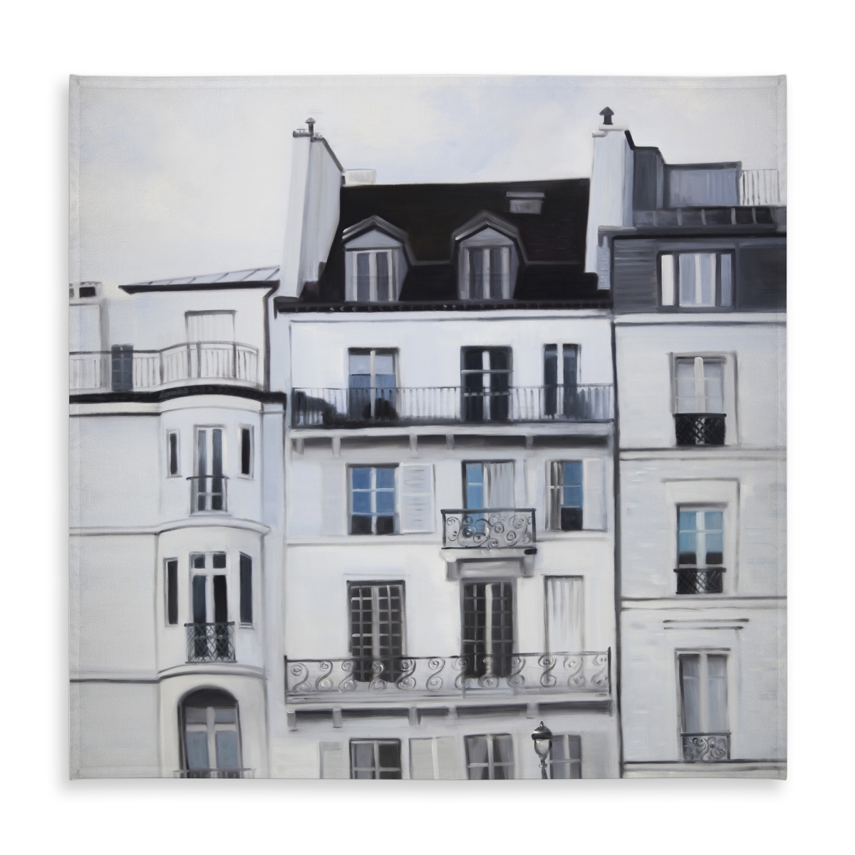 Picture of Begin Home Decor C1TC5858N1W0UT 58 x 58 in. Cities Blue Tablecloth - Buildings Along Seine River Home Decor