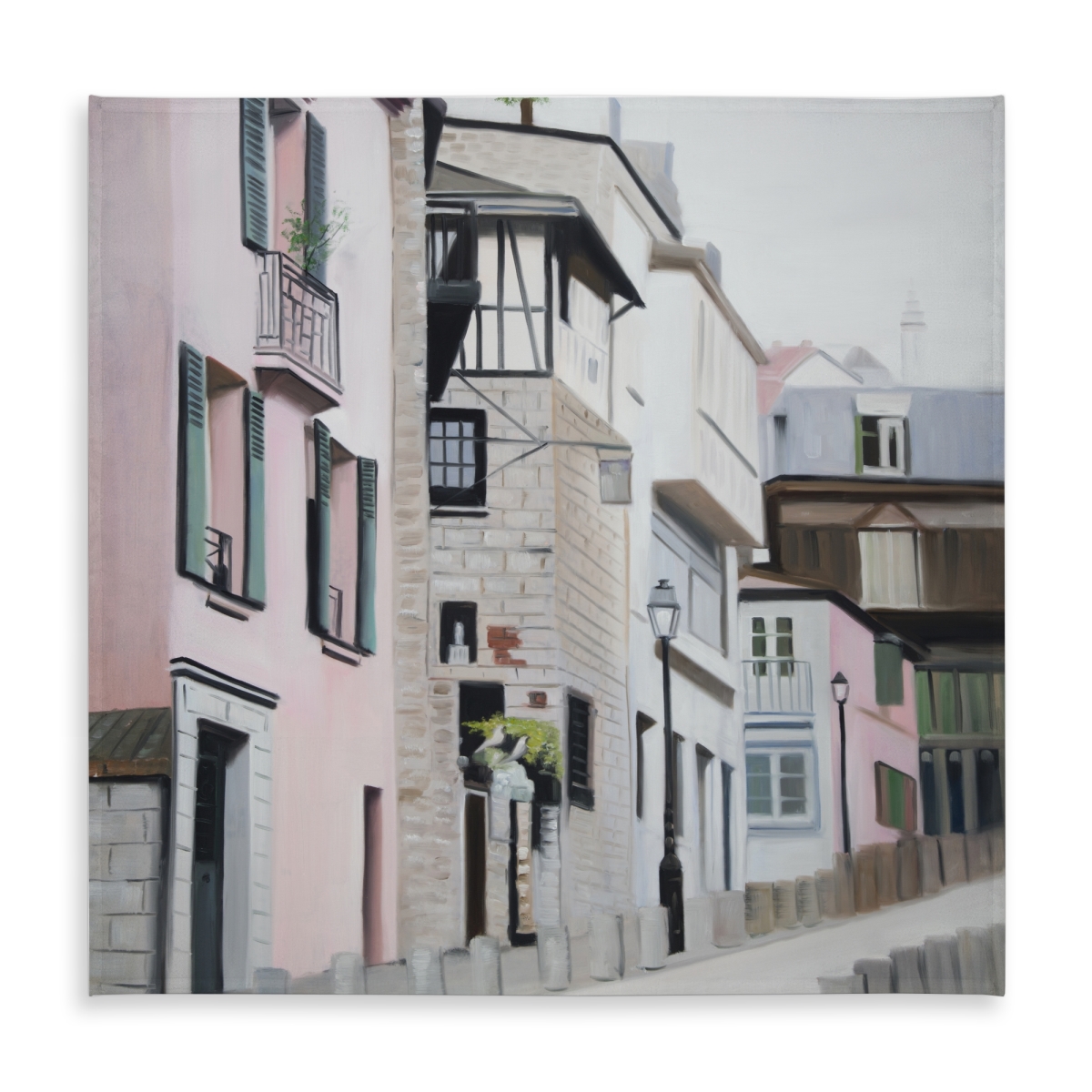 Picture of Begin Home Decor C1TC58584R6DCM 58 x 58 in. Street in Montmartre Tablecloth - Paris Decor for Home & Garden
