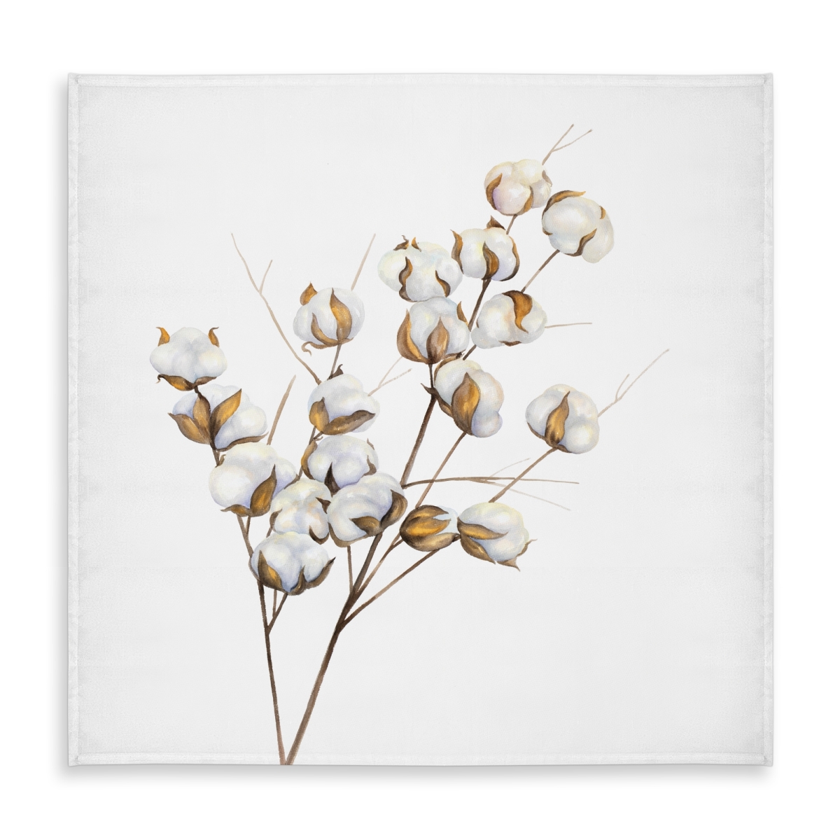 Picture of Begin Home Decor C1TC5858L7OPW7 58 x 58 in. Botanical Bedroom White Tablecloth - Cotton Flowers Decor