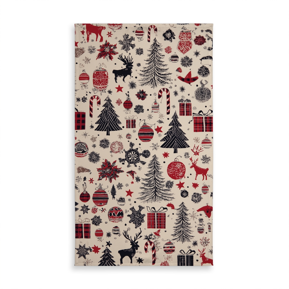 Picture of Begin Home Decor C1TCLRGEYMMGSQ 58 x 102 in. Christmas Gift Pattern Tablecloth - Indoor & Outdoor Home Decor
