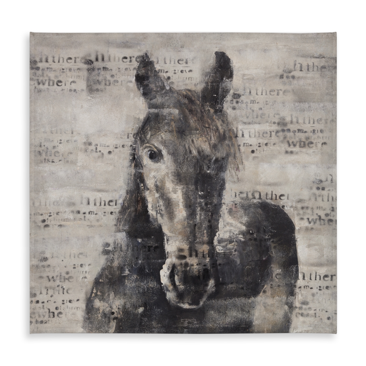 Picture of Begin Home Decor C1TC5858DZEPJG 58 x 58 in. Abstract Horse Tablecloth - Rustic Brown Farm Animal Decor
