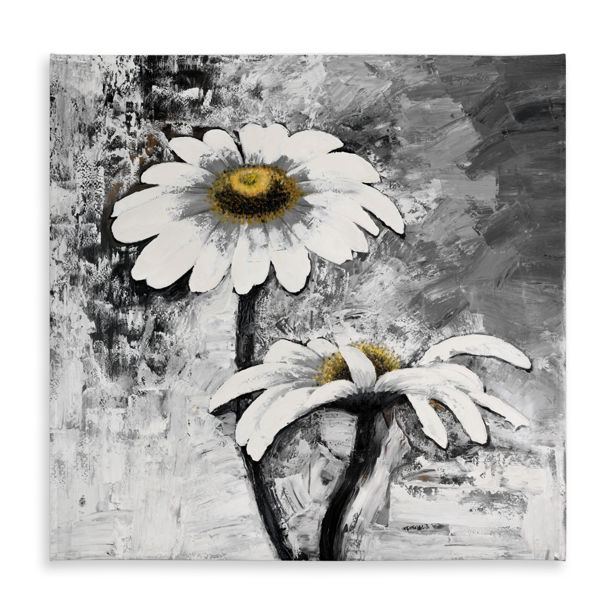 Picture of Begin Home Decor C1TC5858ZFHQLT 58 x 58 in. Abstract Daisies Floral Tablecloth - Indoor & Outdoor Home Decor