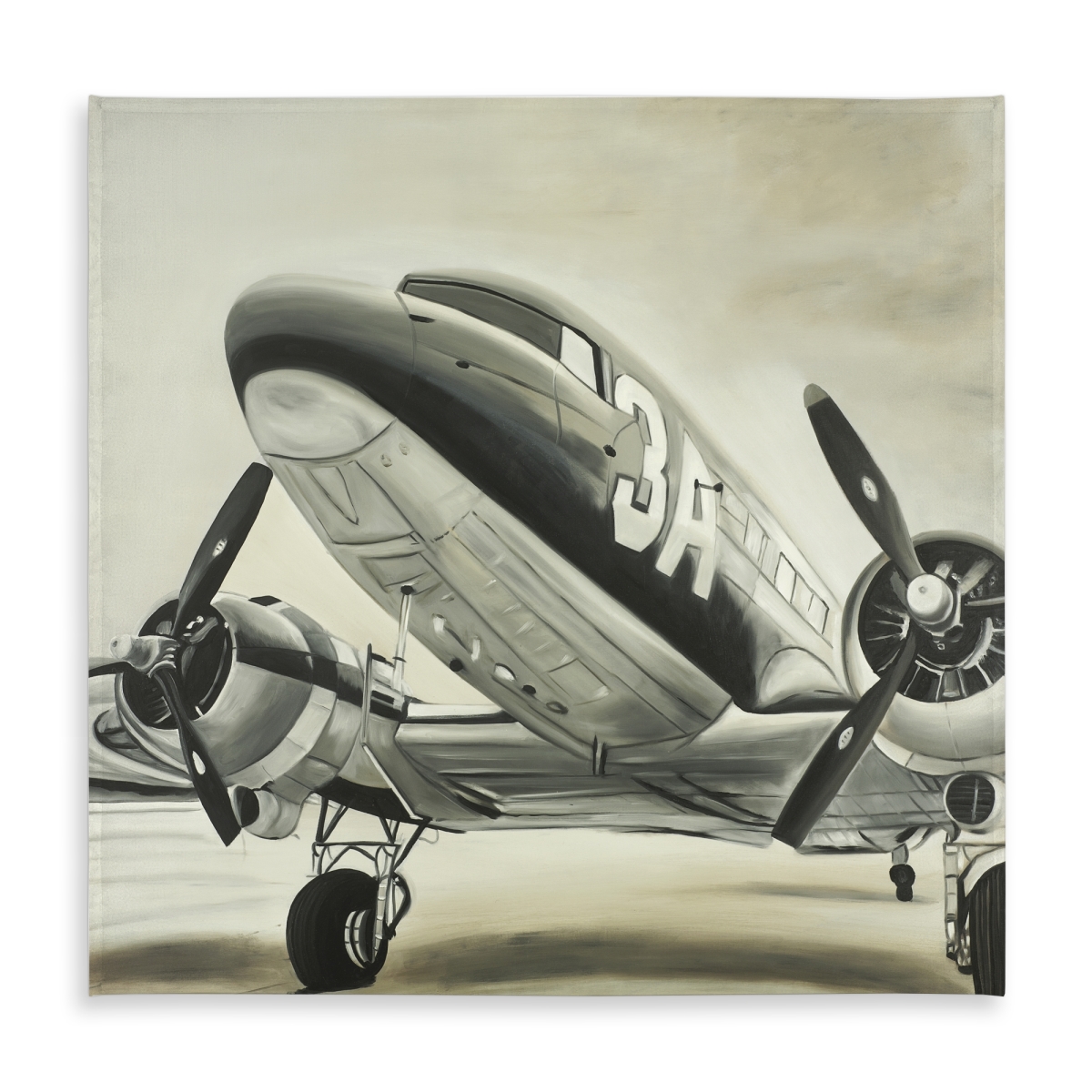 Picture of Begin Home Decor C1TC5858SKTSU6 58 x 58 in. Black Vintage Aviation Tablecloth - Indoor & Outdoor Home Decor