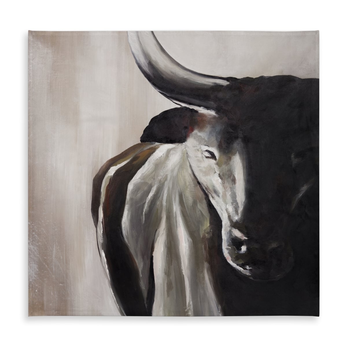 Picture of Begin Home Decor C1TC5858VG7GLB 58 x 58 in. Bull Head Rustic Tablecloth - Farm Animal Decor Indoor & Outdoor