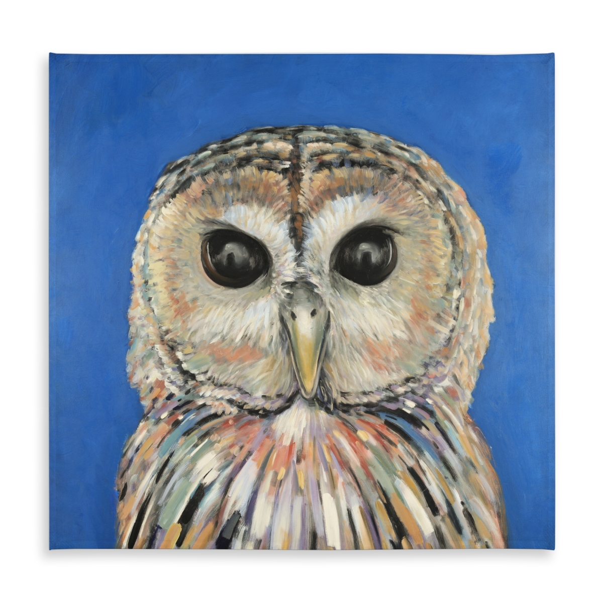 Picture of Begin Home Decor C1TC5858HZWL7I 58 x 58 in. Colorful Spotted Owl Tablecloth - Indoor & Outdoor Home Decor