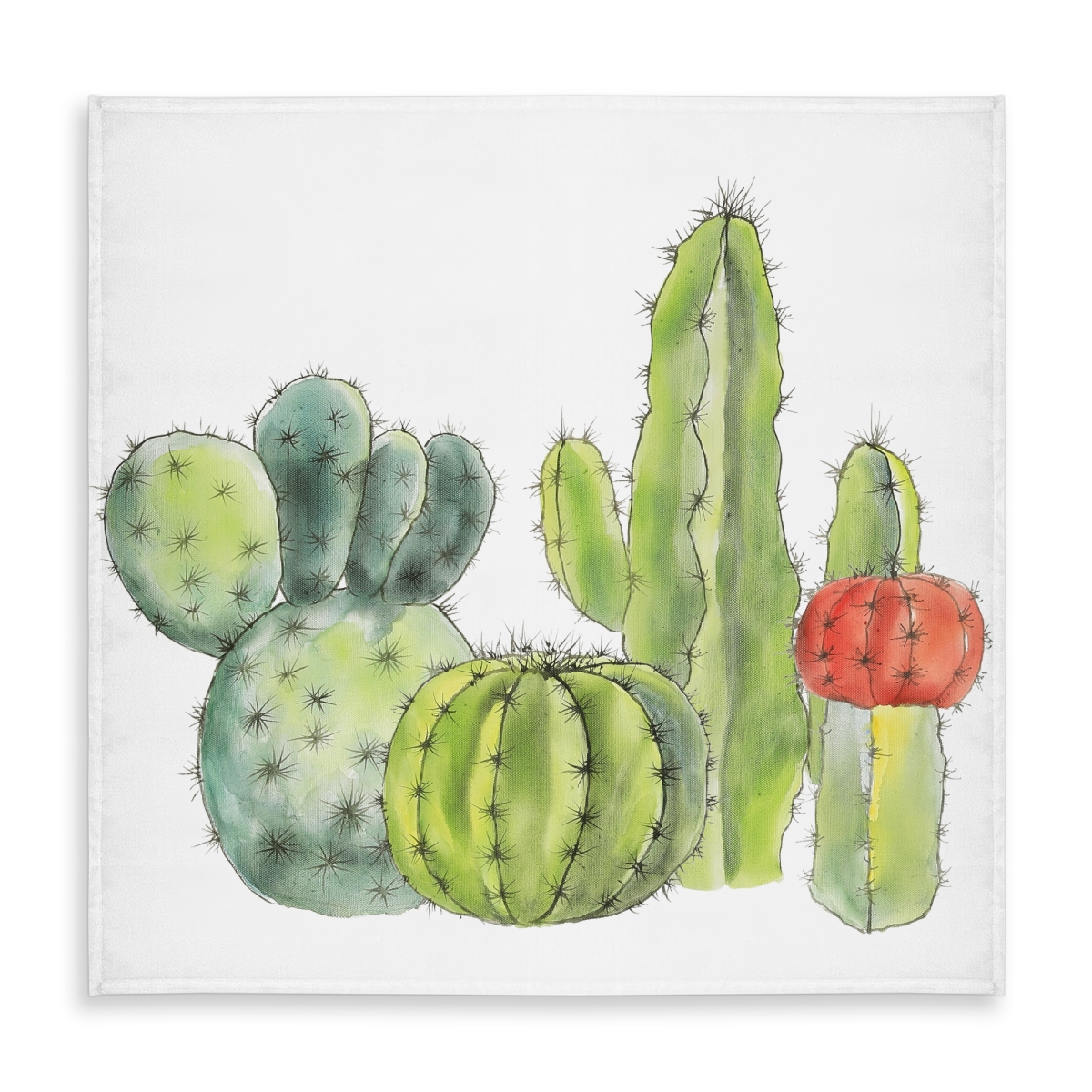 Picture of Begin Home Decor C1TC5858M2V9HU 58 x 58 in. Gathering of Small Cactus Tablecloth - Indoor & Outdoor Decor