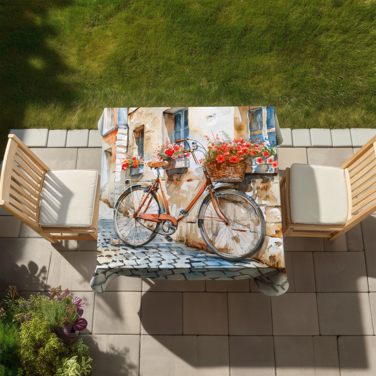 Picture of Begin Home Decor C1TC5858CTO4TY 58 x 58 in. Ready To Go Indoor & Outdoor Tablecloth - Home Decor Essential