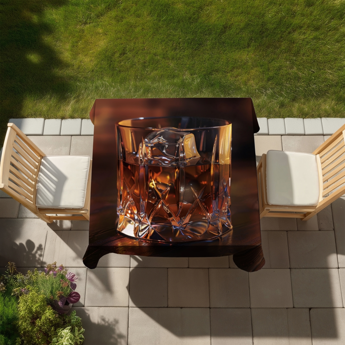 Picture of Begin Home Decor C1TC5858XLO42A 58 x 58 in. On the Rocks Indoor & Outdoor Tablecloth - Home Decor Essential