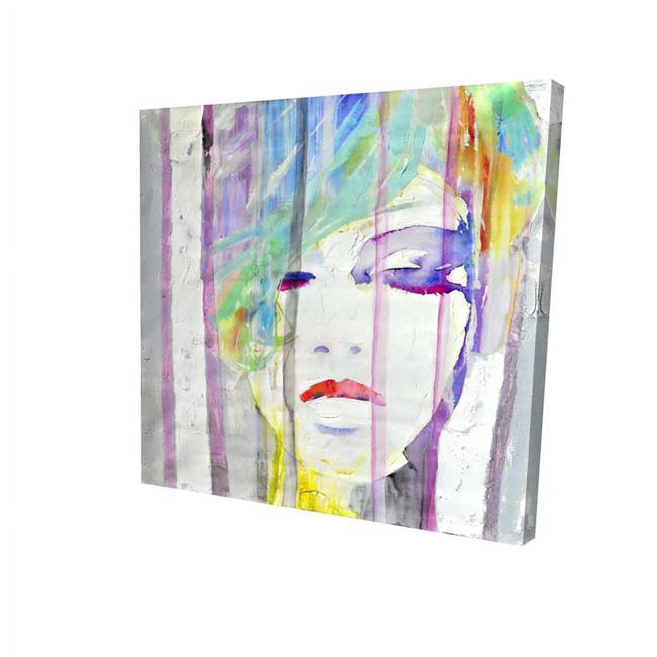 8 x 8 in. Abstract Colorful Portrait-Print on Canvas