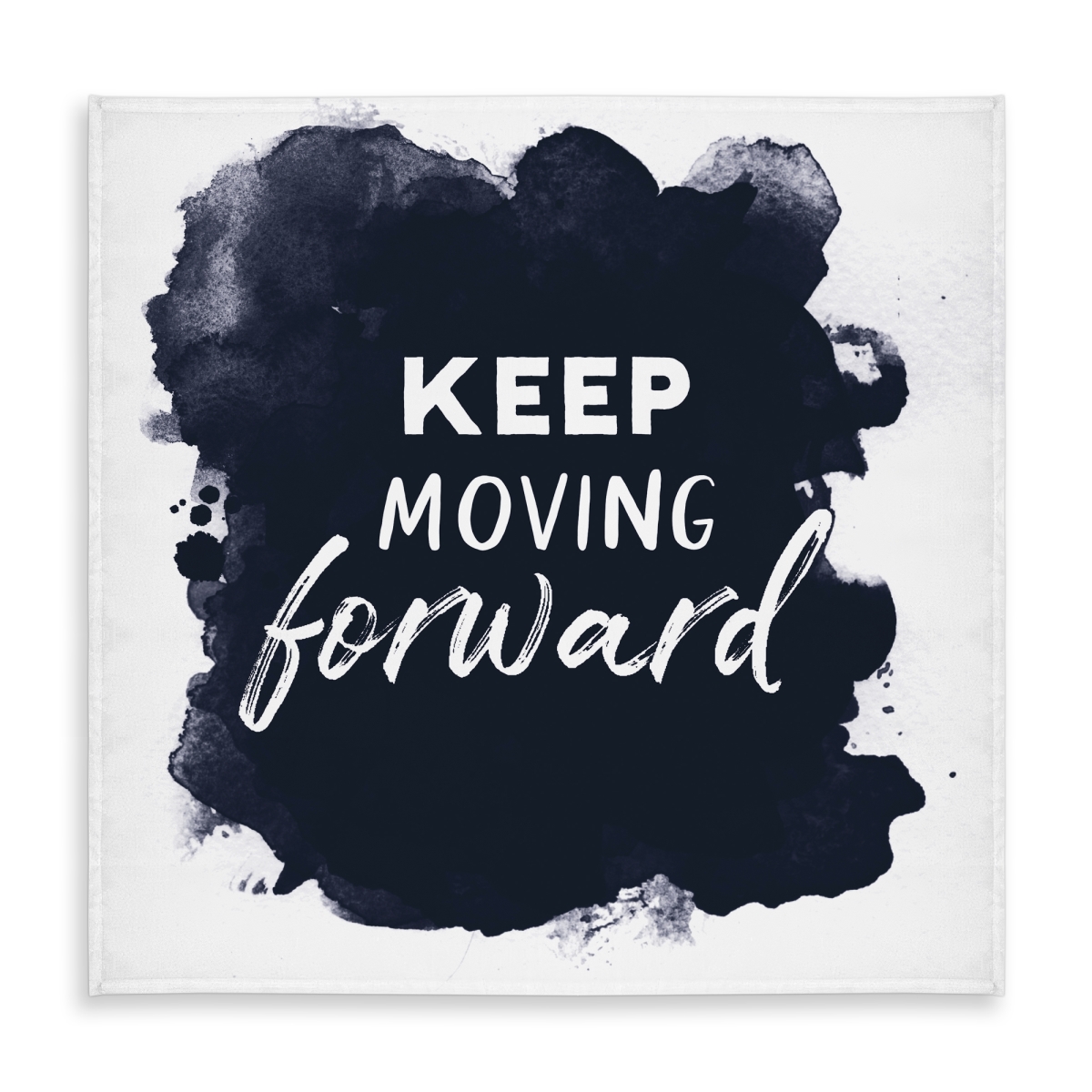 Picture of Begin Home Decor C1TC5858TXTEHC 58 x 58 in. Keep Moving Forward Blue Minimalist Tablecloth - Home Decor