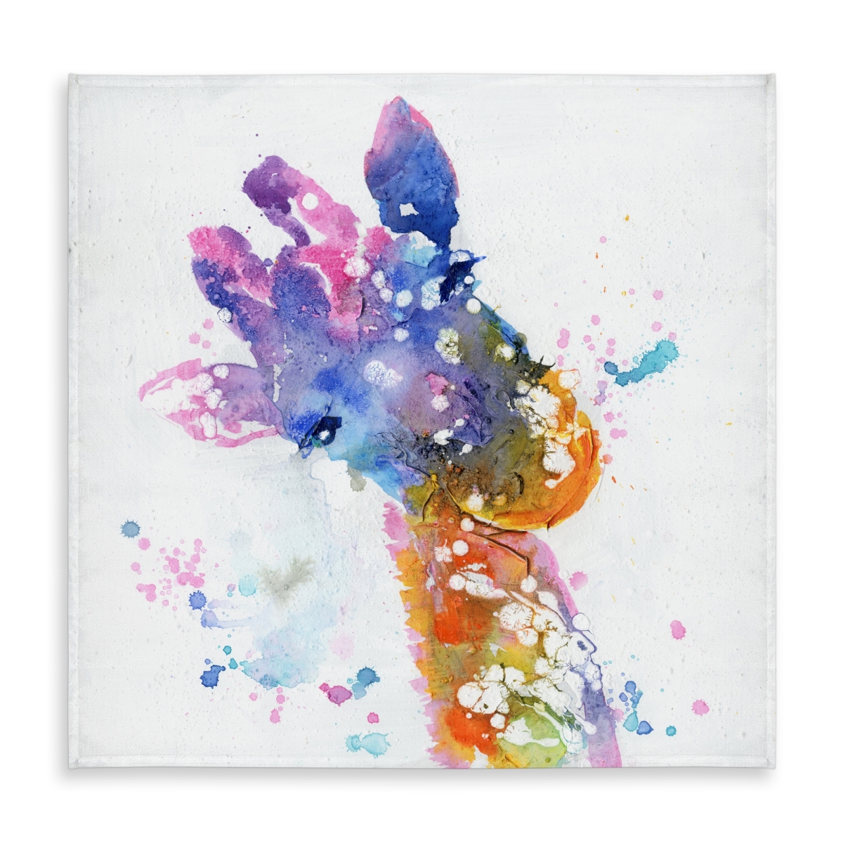 Picture of Begin Home Decor C1TC5858AO5YZE 58 x 58 in. Abstract Giraffe Tablecloth - Blue Wildlife Animals Decor