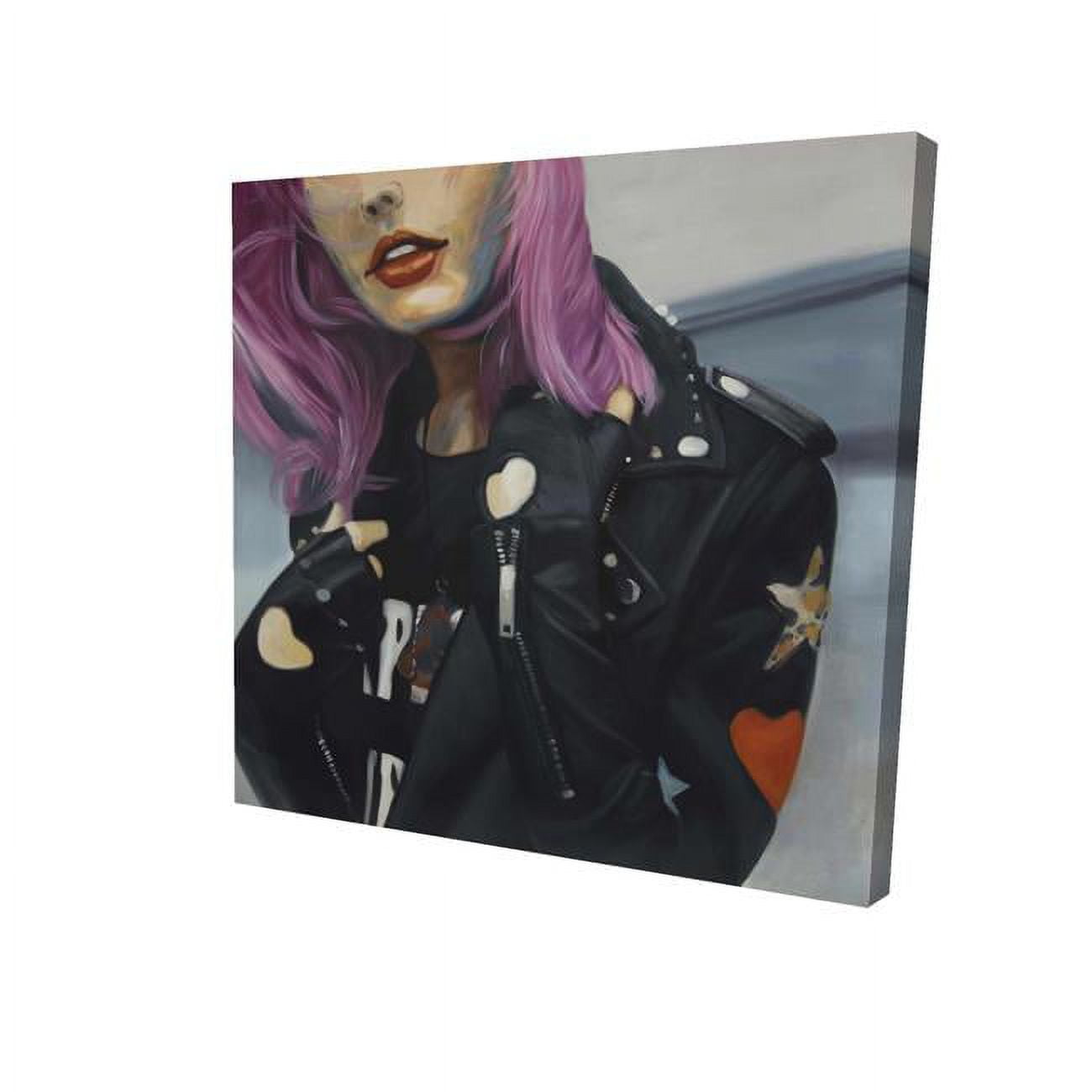 8 x 8 in. Young Punk Woman-Print on Canvas