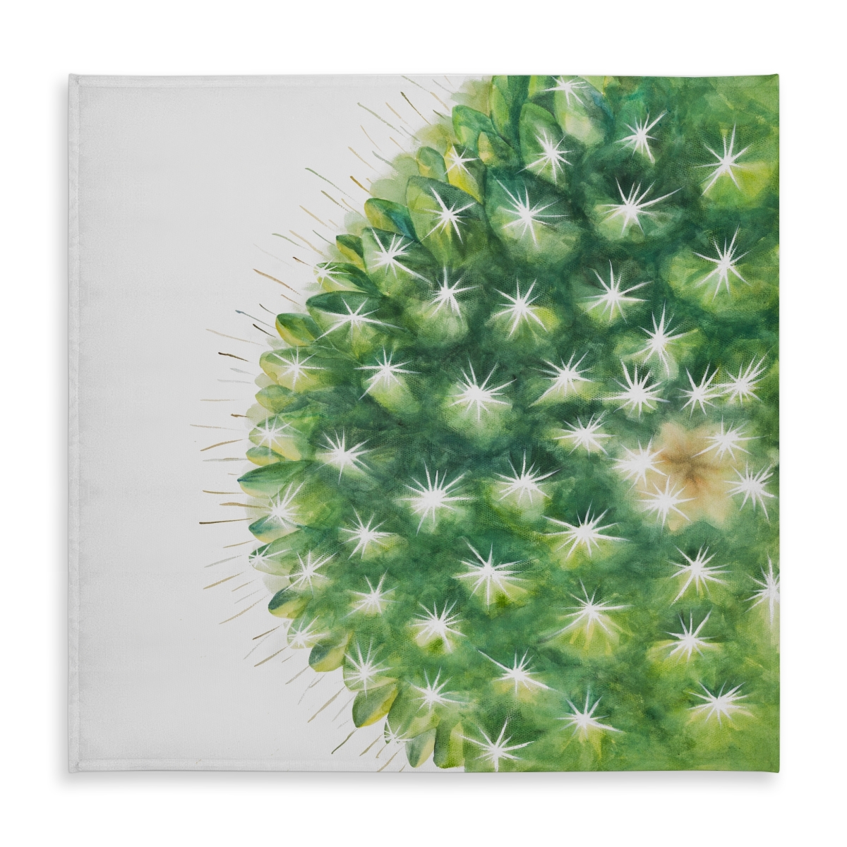 Picture of Begin Home Decor C1TC5858REN1UY 58 x 58 in. Watercolor Mini Cactus Tablecloth - Botanical Indoor Outdoor Decor