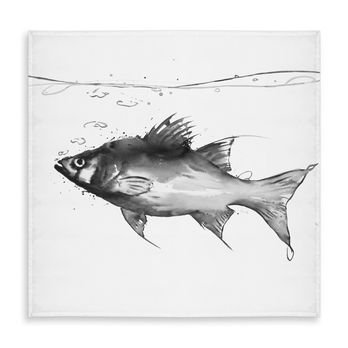 Picture of Begin Home Decor C1TC585813MWL2 58 x 58 in. Swimming Fish Tablecloth - Marine Home Decor Indoor & Outdoor