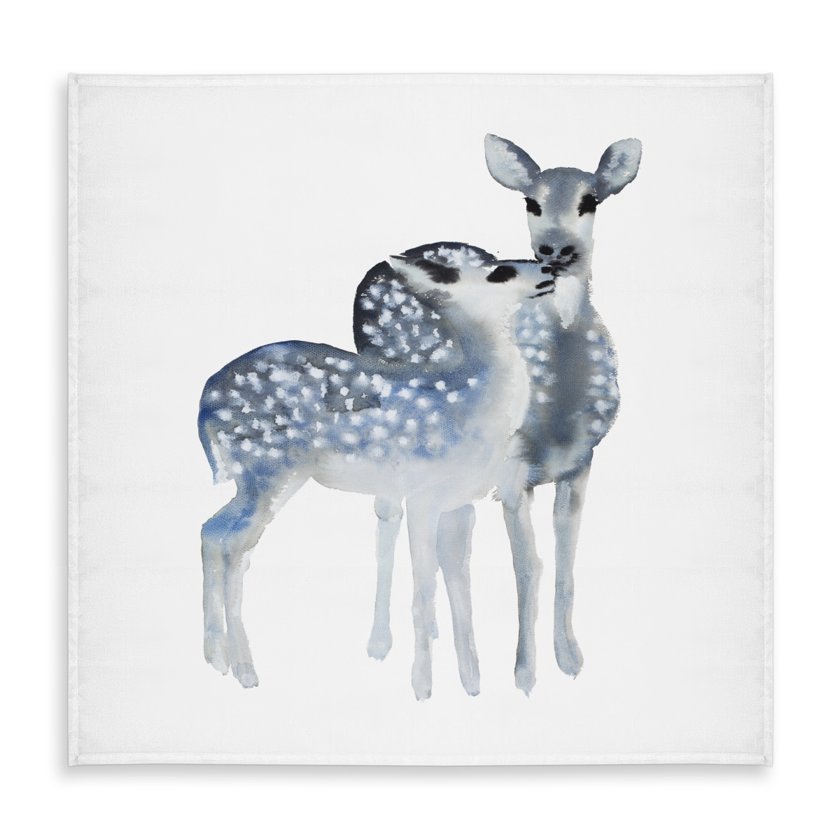 Picture of Begin Home Decor C1TC5858IY2BW1 58 x 58 in. Blue Fawns Love Tablecloth - Minimalist Animals Home Decor