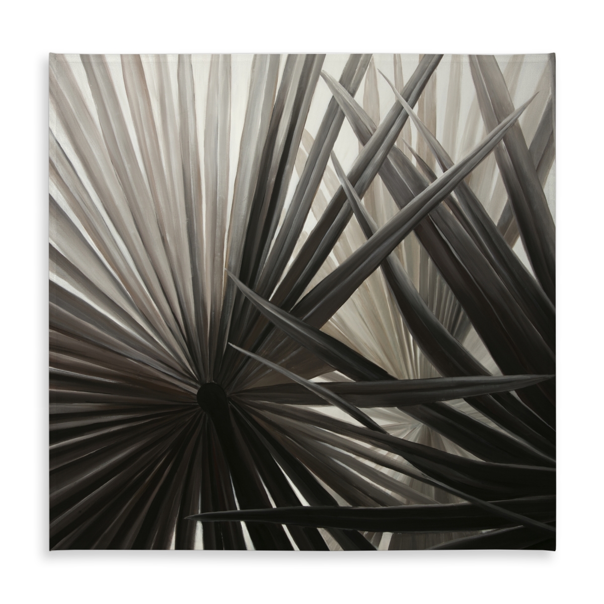 Picture of Begin Home Decor C1TC5858JI0F2Y 58 x 58 in. Grayscale Tropical Plants Tablecloth - Indoor & Outdoor Decor