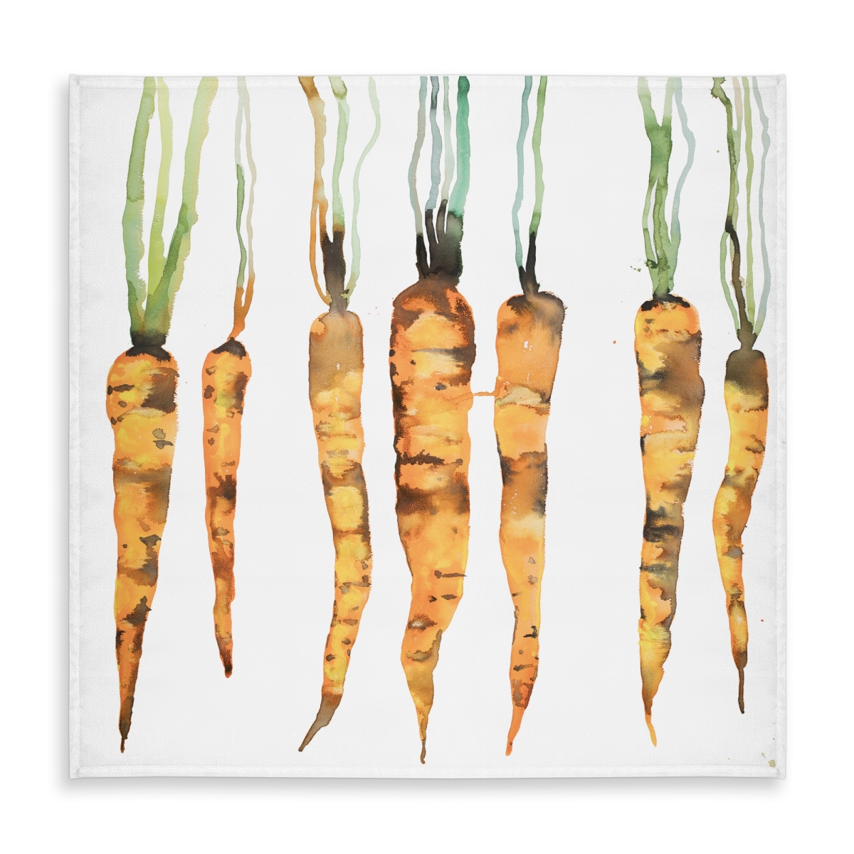 Picture of Begin Home Decor C1TC58588XYJKA 58 x 58 in. Green Kitchen Botanical Tablecloth - Freshly Picked Carrots