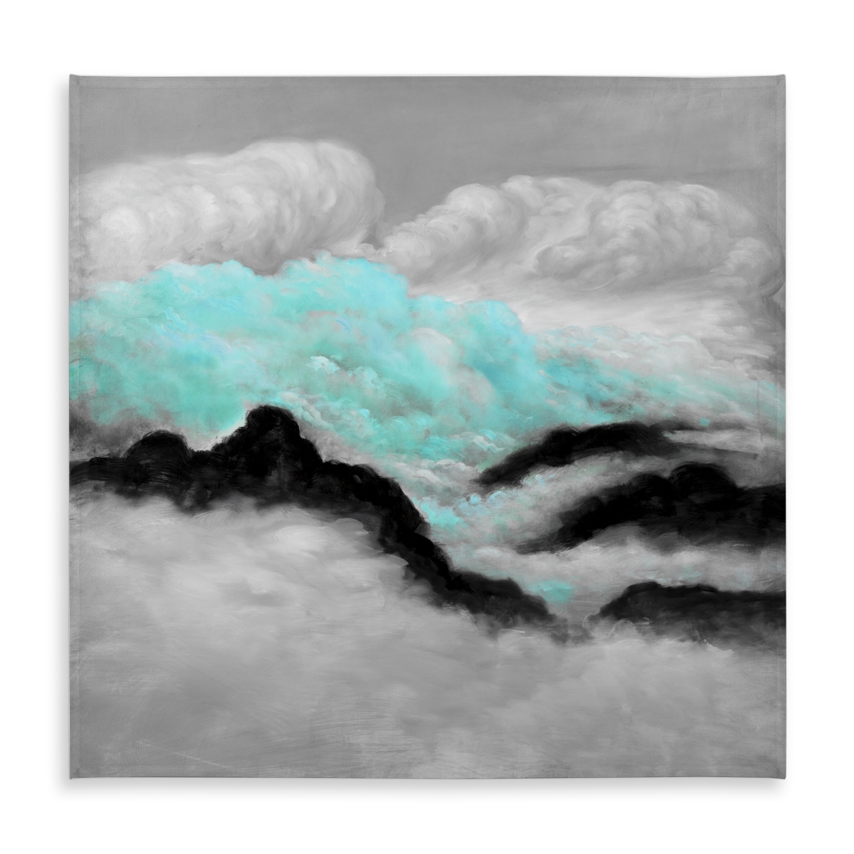 Picture of Begin Home Decor C1TC5858VVRWCA 58 x 58 in. Gray & Blue Clouds Tablecloth - Indoor & Outdoor Decor