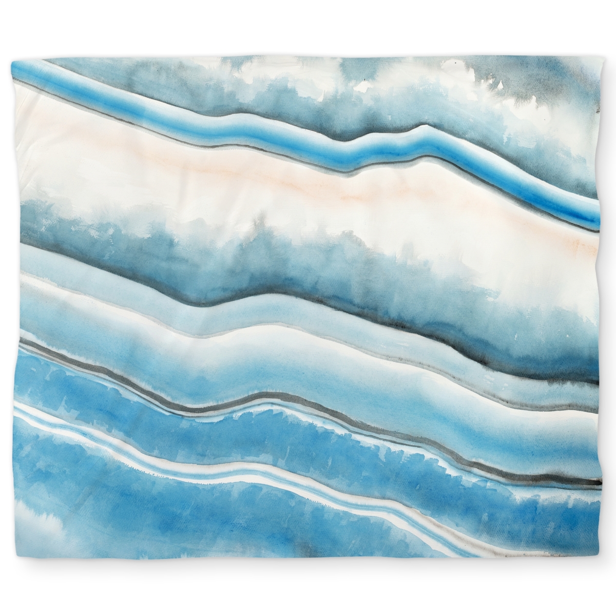 C1DCKSW0F8ZLE1 Textured Geode Blue King Size Duvet Cover - White Back Home Decor