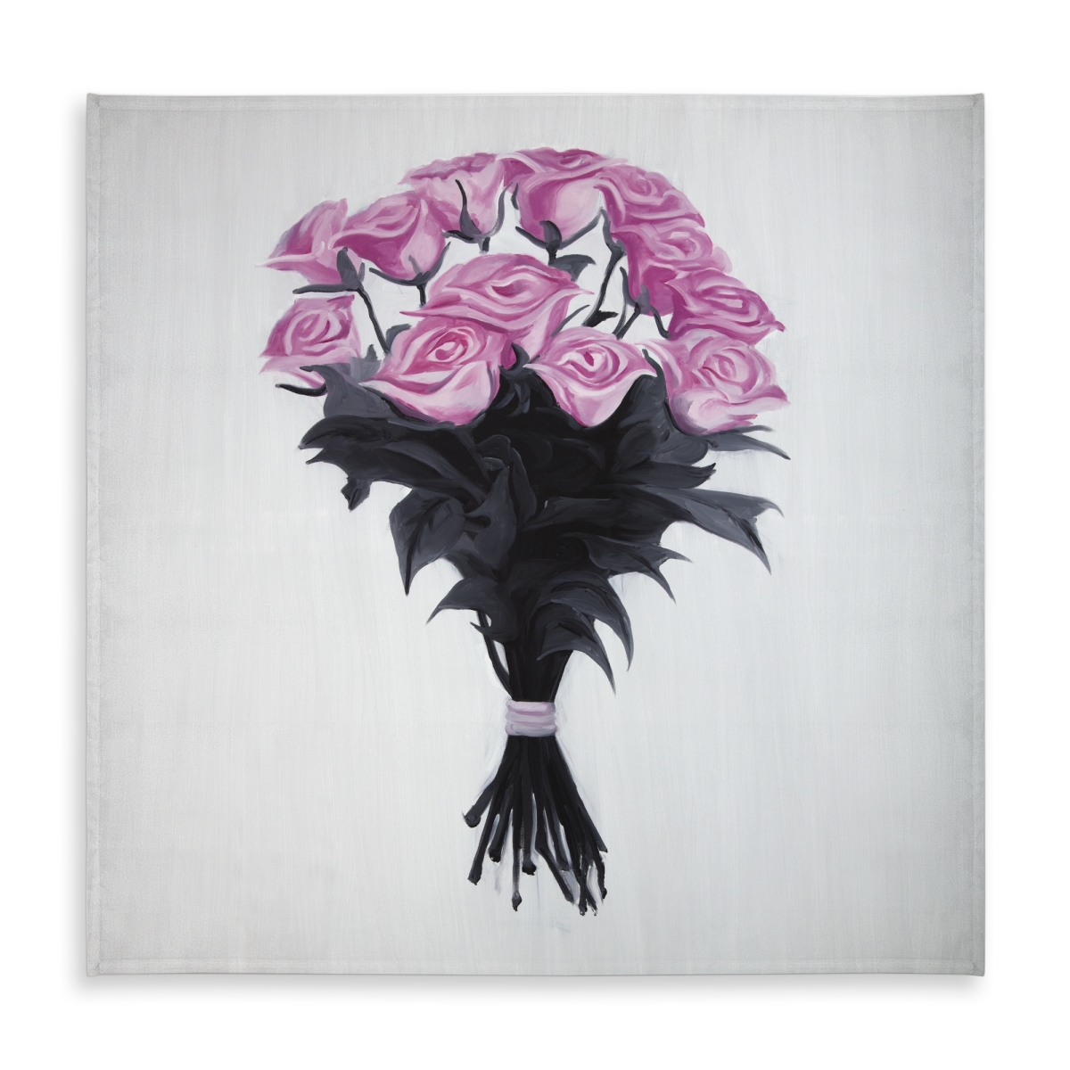 Picture of Begin Home Decor C1TC5858X7YFL6 58 x 58 in. Black Floral Botanical Tablecloth - Bouquet of Roses Home Decor