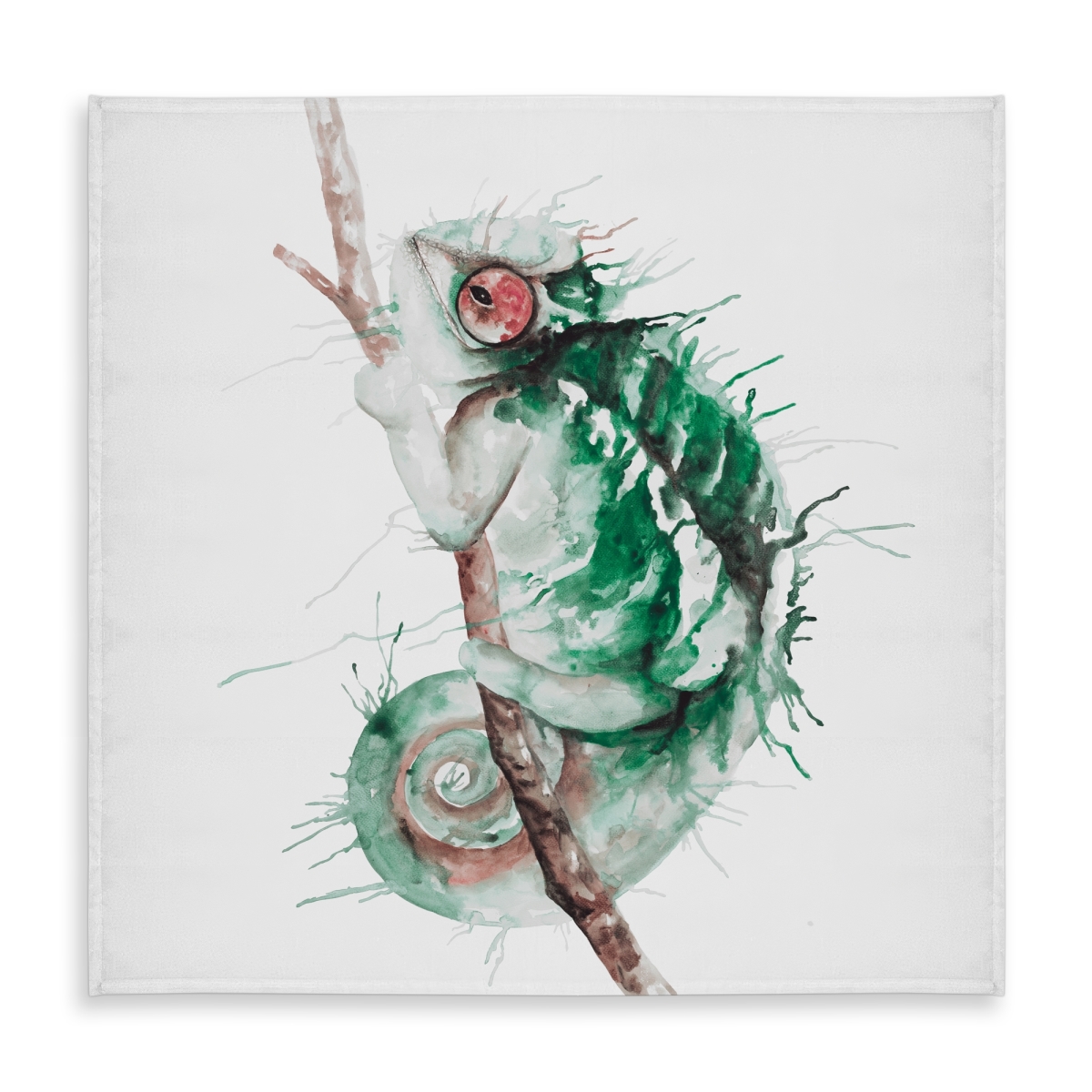 Picture of Begin Home Decor C1TC58587I6UL4 58 x 58 in. Watercolor Chameleon Tablecloth - Indoor & Outdoor Home Decor