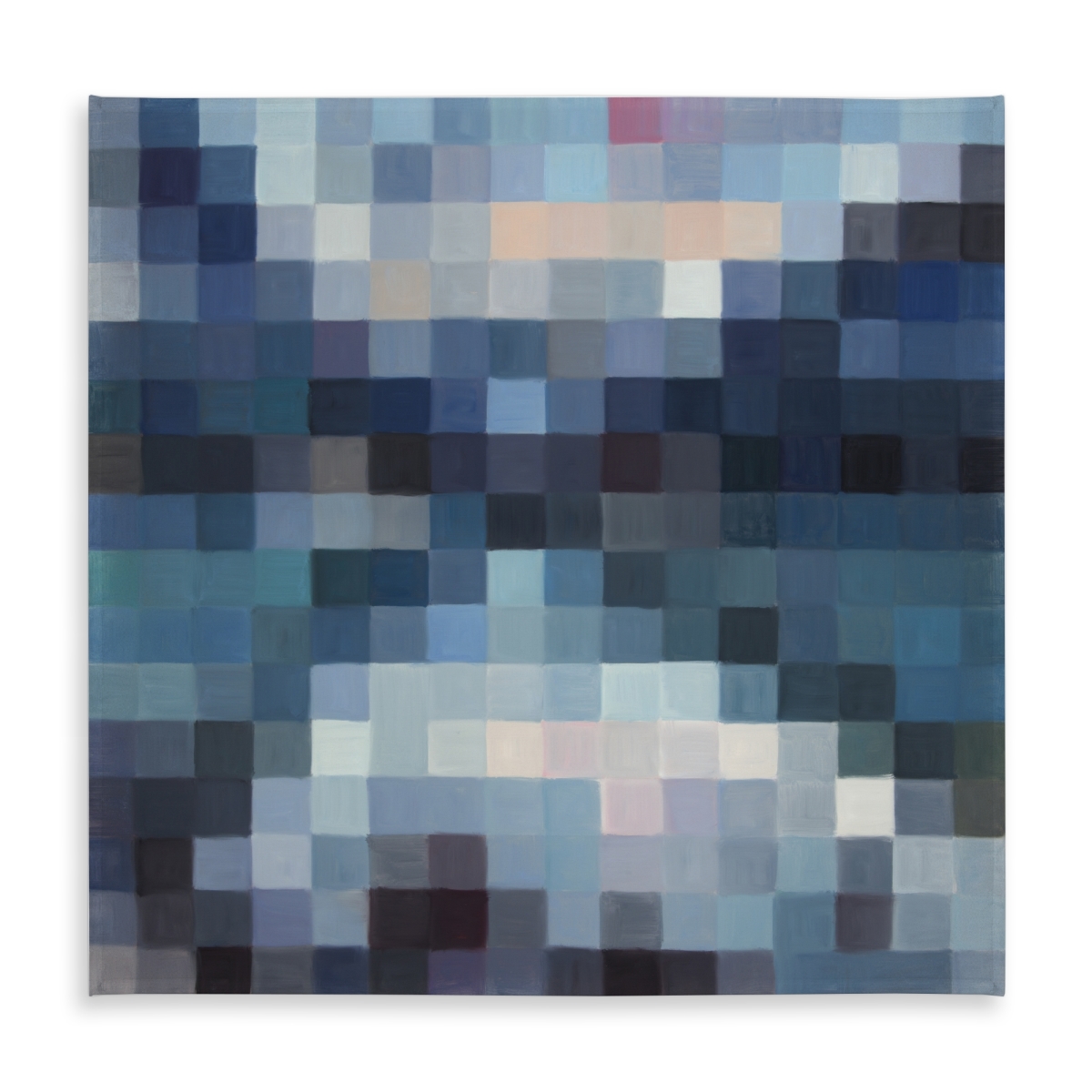 Picture of Begin Home Decor C1TC58586C11V6 58 x 58 in. Pixelated Mountain Tablecloth - Blue Abstract Shapes Decor