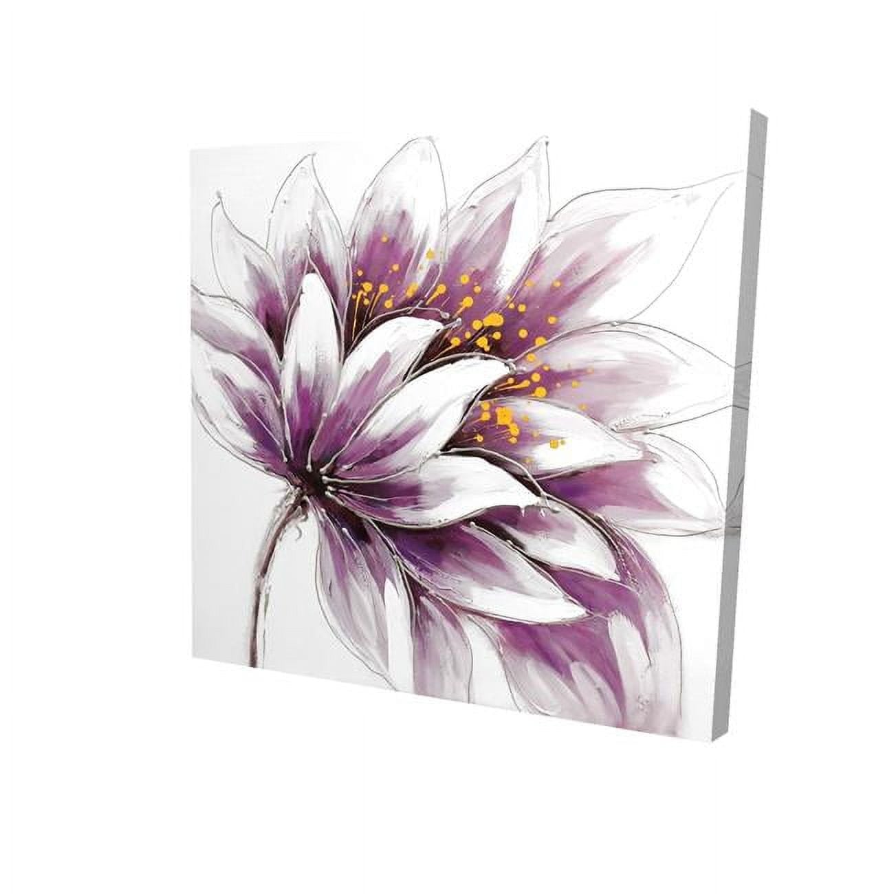 8 x 8 in. Purple Flower-Print on Canvas