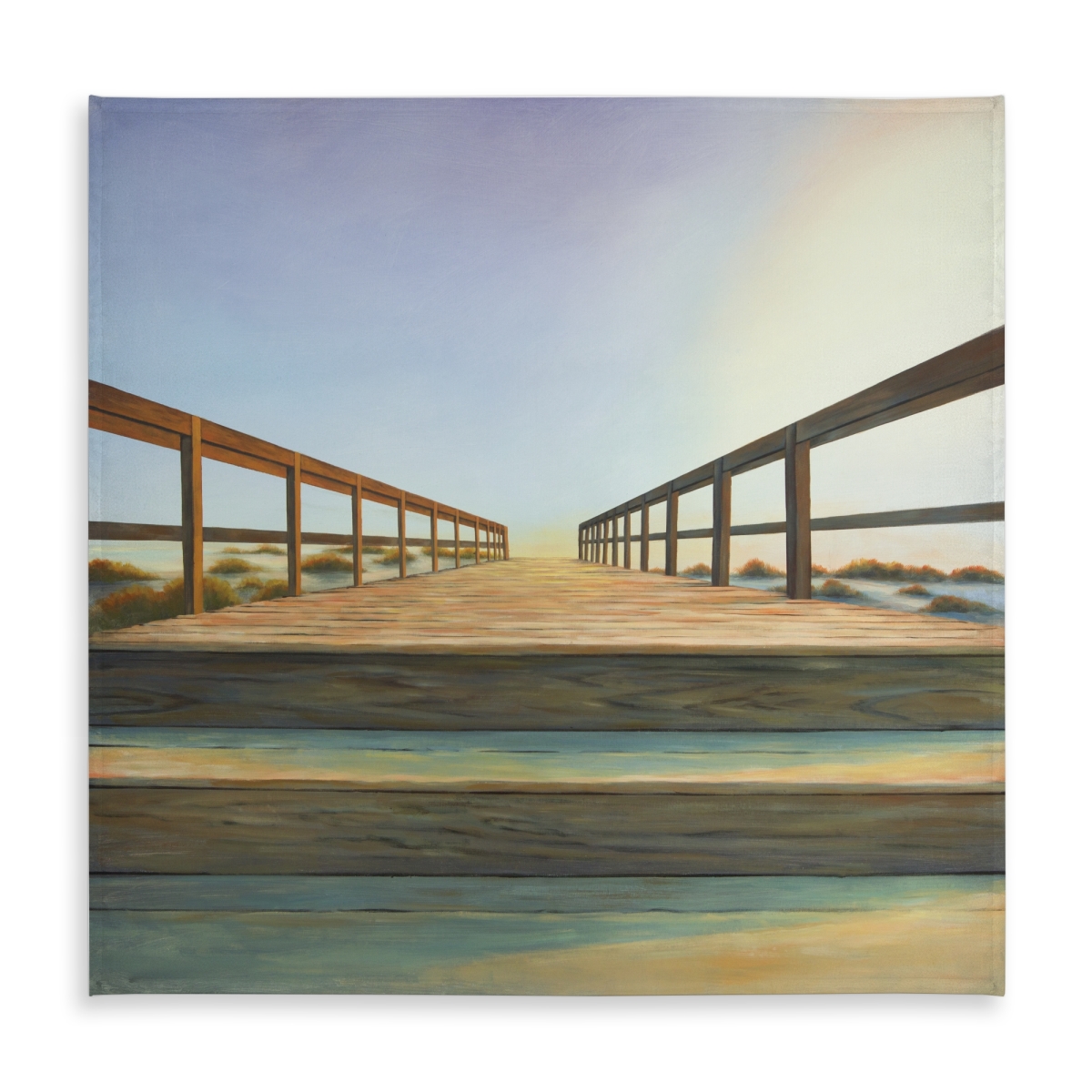 Picture of Begin Home Decor C1TC5858700AFA 58 x 58 in. Marine Blue Coastal Tablecloth - Footbridge Indoor & Outdoor