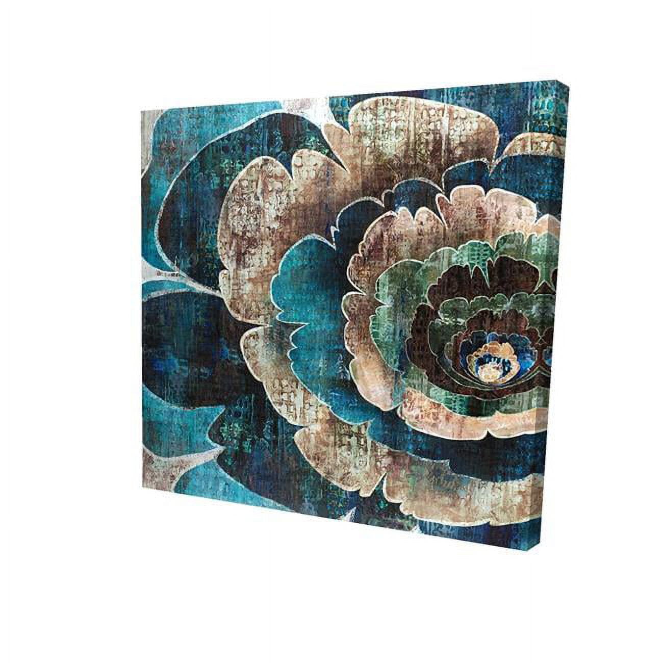 8 x 8 in. Blue Flower Montage-Print on Canvas
