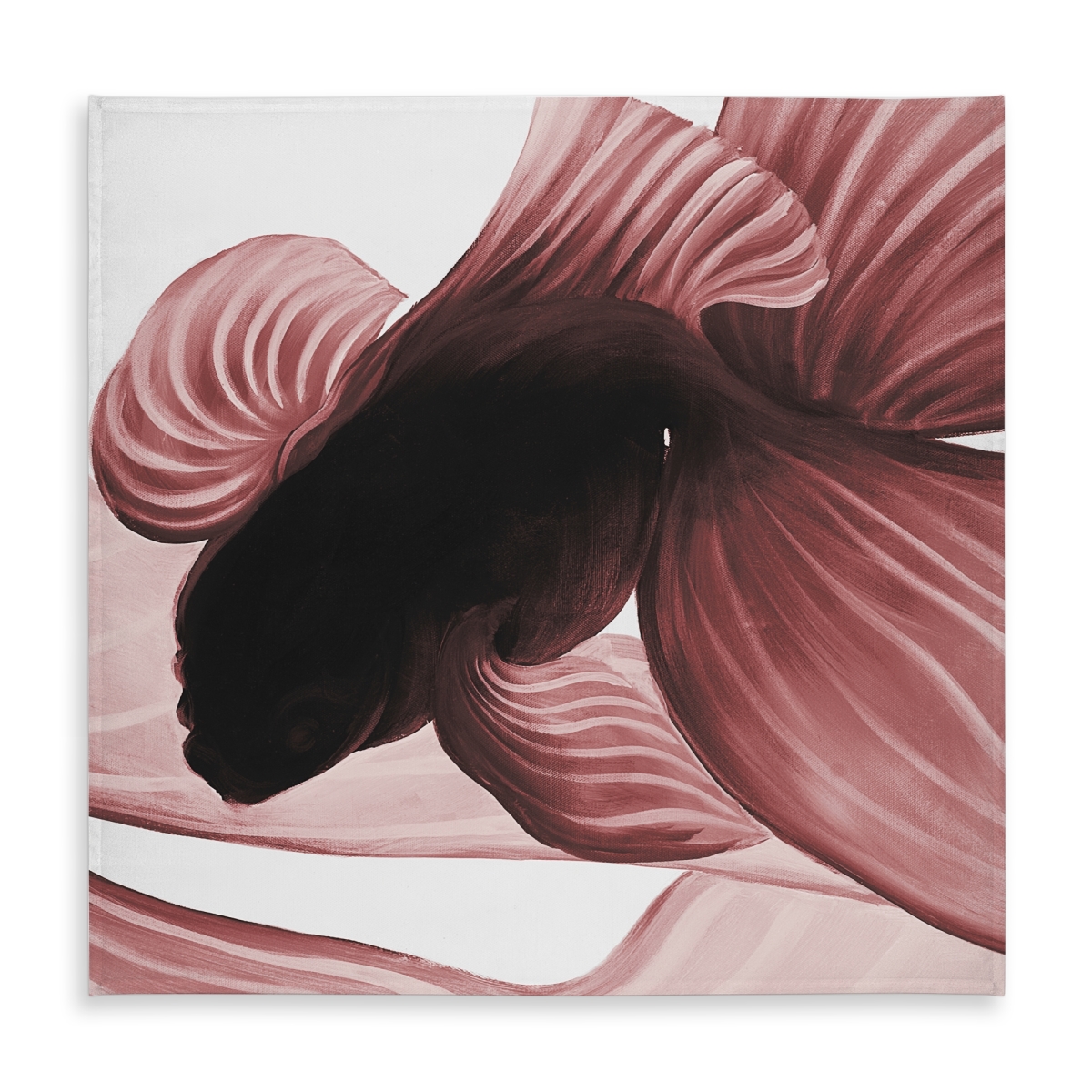 Picture of Begin Home Decor C1TC585802HJDK 58 x 58 in. Two Red Betta Tablecloth - Aquatic Home Decor - Indoor & Outdoor