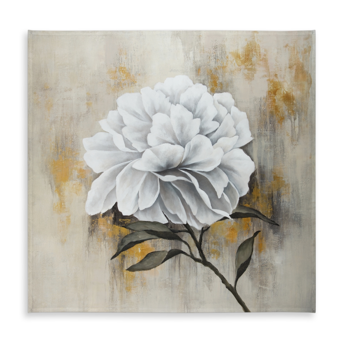 Picture of Begin Home Decor C1TC5858DJ11QY 58 x 58 in. White Peony Tablecloth - Indoor & Outdoor Botanical Decor