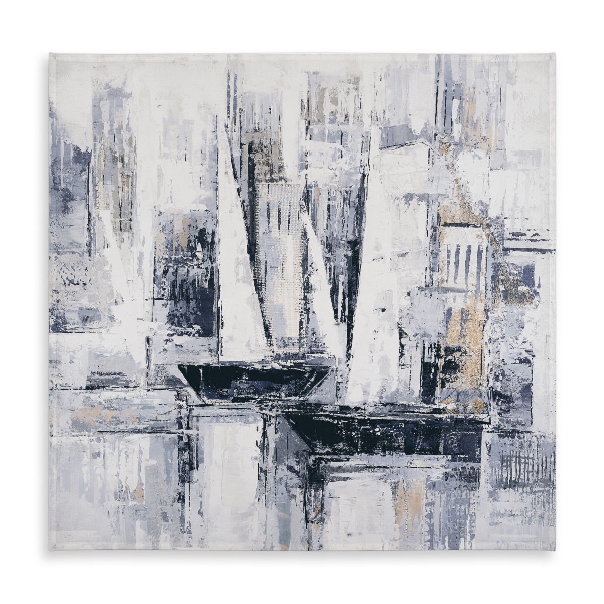 Picture of Begin Home Decor C1TC58581NMOOU 58 x 58 in. Industrial Sailboats Tablecloth - Coastal Boat Bathroom Decor