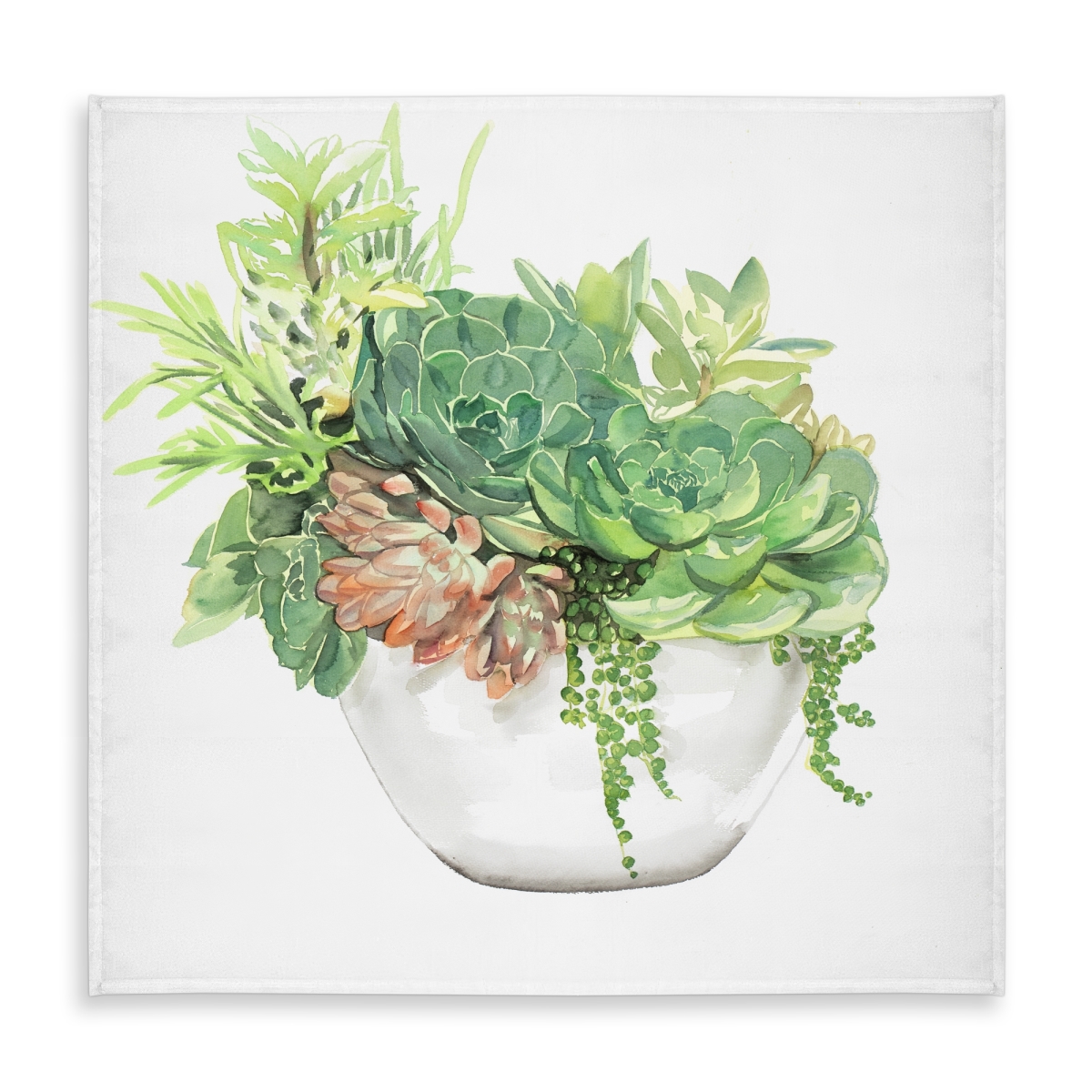Picture of Begin Home Decor C1TC5858Y2EG58 58 x 58 in. Succulent Assortment Tablecloth - Indoor & Outdoor Home Decor