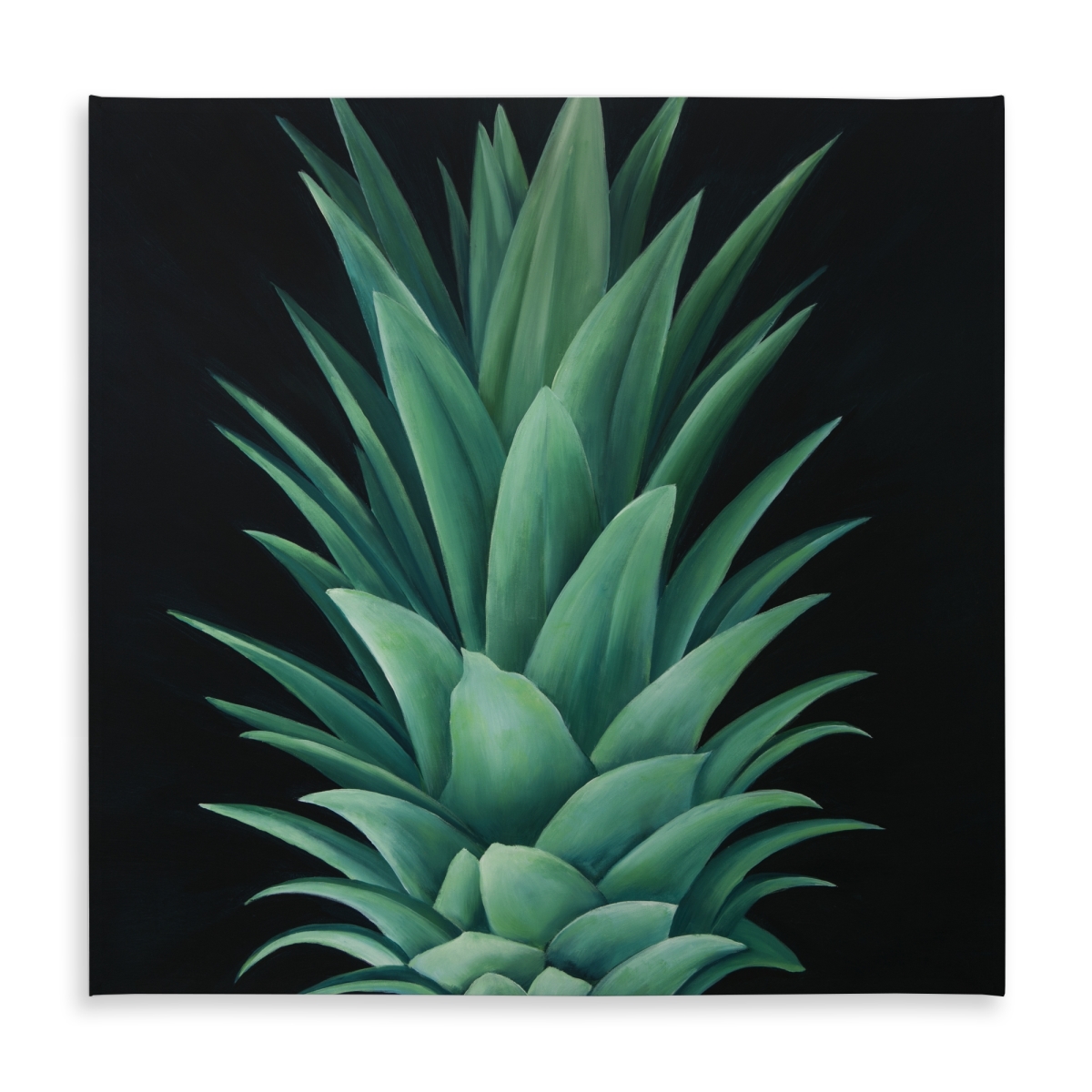 Picture of Begin Home Decor C1TC5858SQYWZD 58 x 58 in. Pineapple Leaves Tablecloth - Exotic Indoor & Outdoor Decor