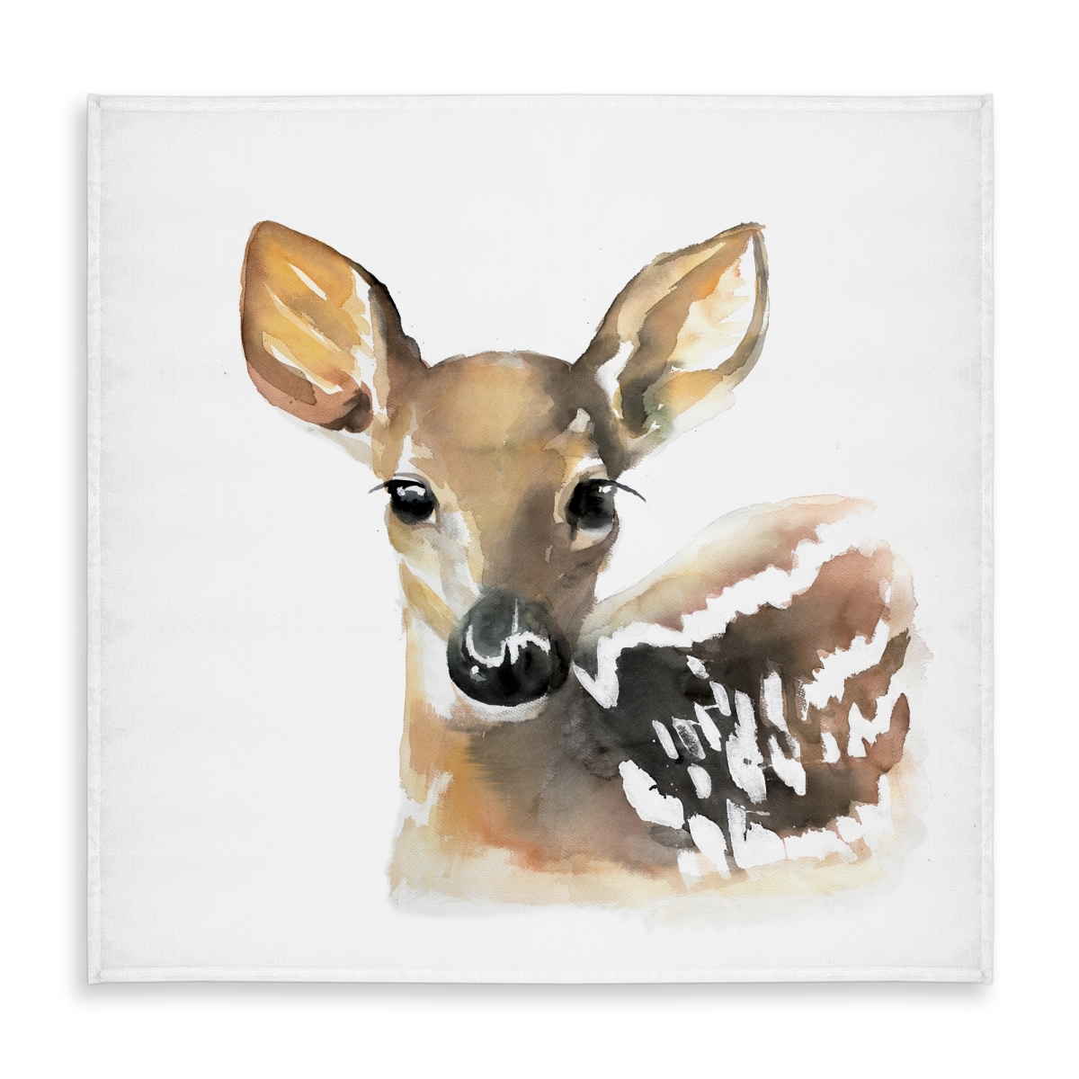 Picture of Begin Home Decor C1TC5858XUUJM5 58 x 58 in. Watercolor Fawn Face Tablecloth - Indoor & Outdoor Home Decor