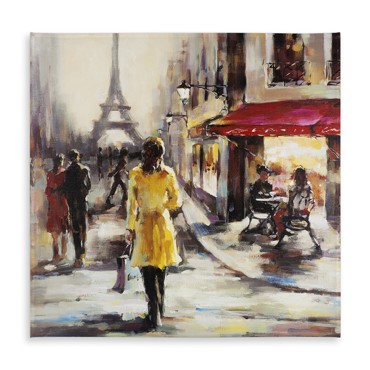 Picture of Begin Home Decor C1TC5858I3JBII 58 x 58 in. Yellow Coat Woman Tablecloth - Indoor & Outdoor Home Decor