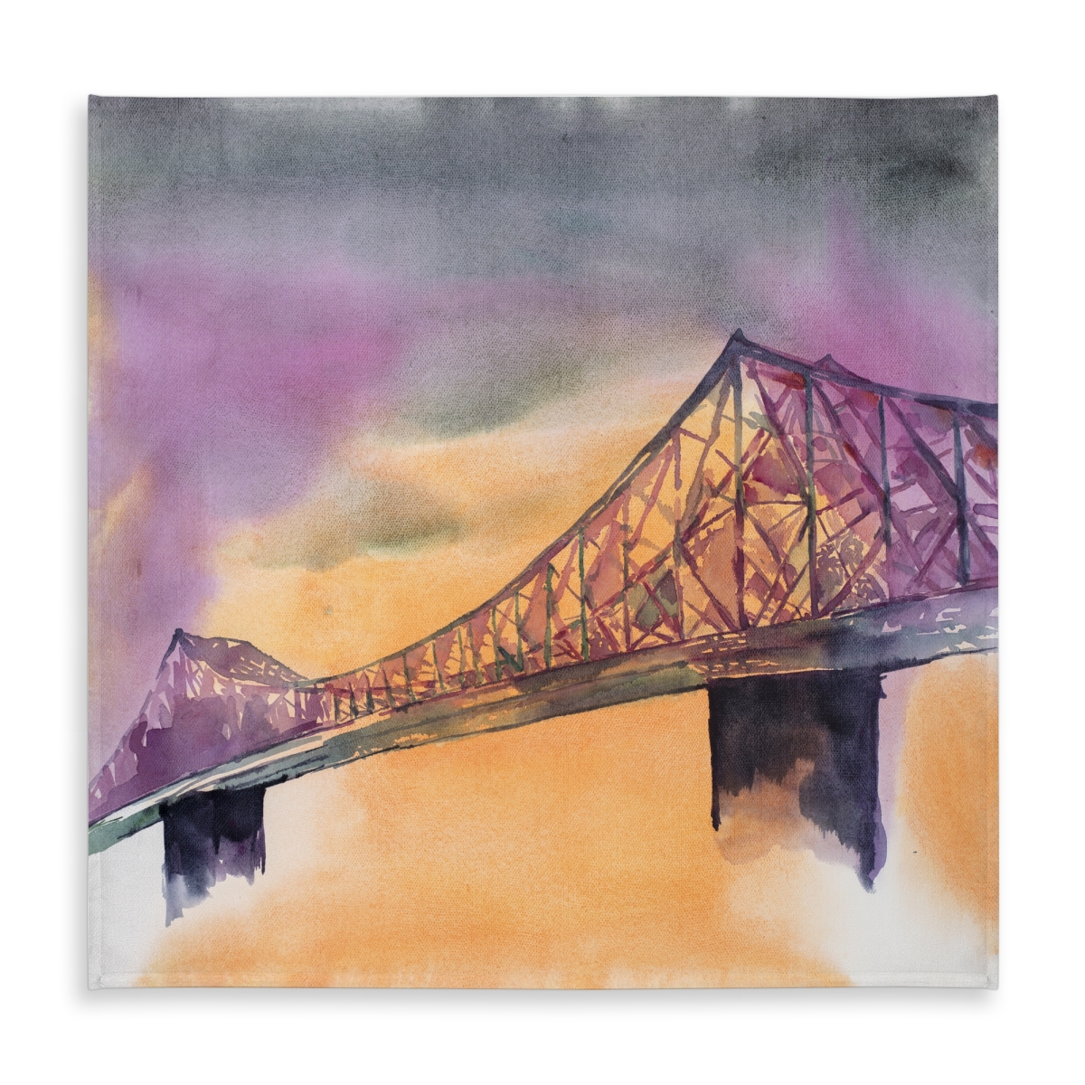 Picture of Begin Home Decor C1TC5858NMM01S 58 x 58 in. Montreal Jacques-Cartier Bridge Tablecloth - Indoor & Outdoor Decor