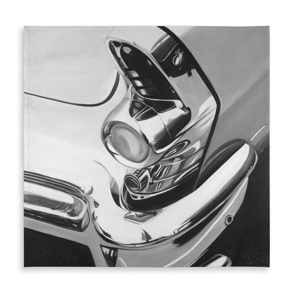 Picture of Begin Home Decor C1TC5858JNBW8I 58 x 58 in. Beautiful Chrome Car Tablecloth - Indoor & Outdoor Home Decor