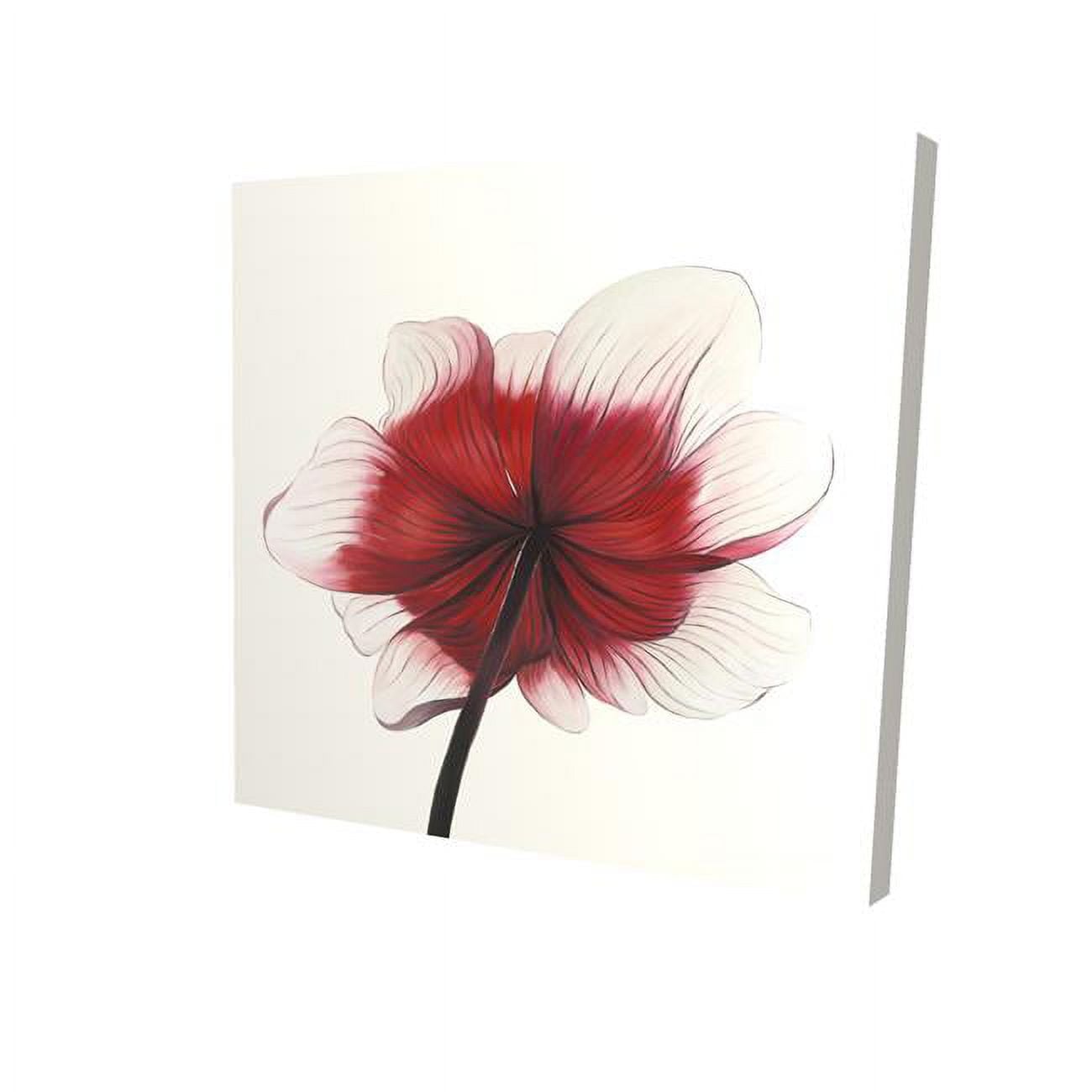 8 x 8 in. Anemone Red Flower-Print on Canvas