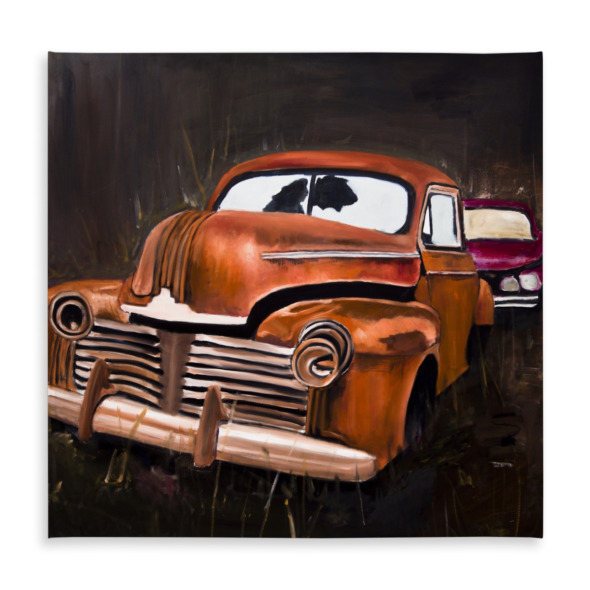 Picture of Begin Home Decor C1TC58581Q6PJC 58 x 58 in. Old Car Crash Brown Tablecloth - Indoor Outdoor Decor