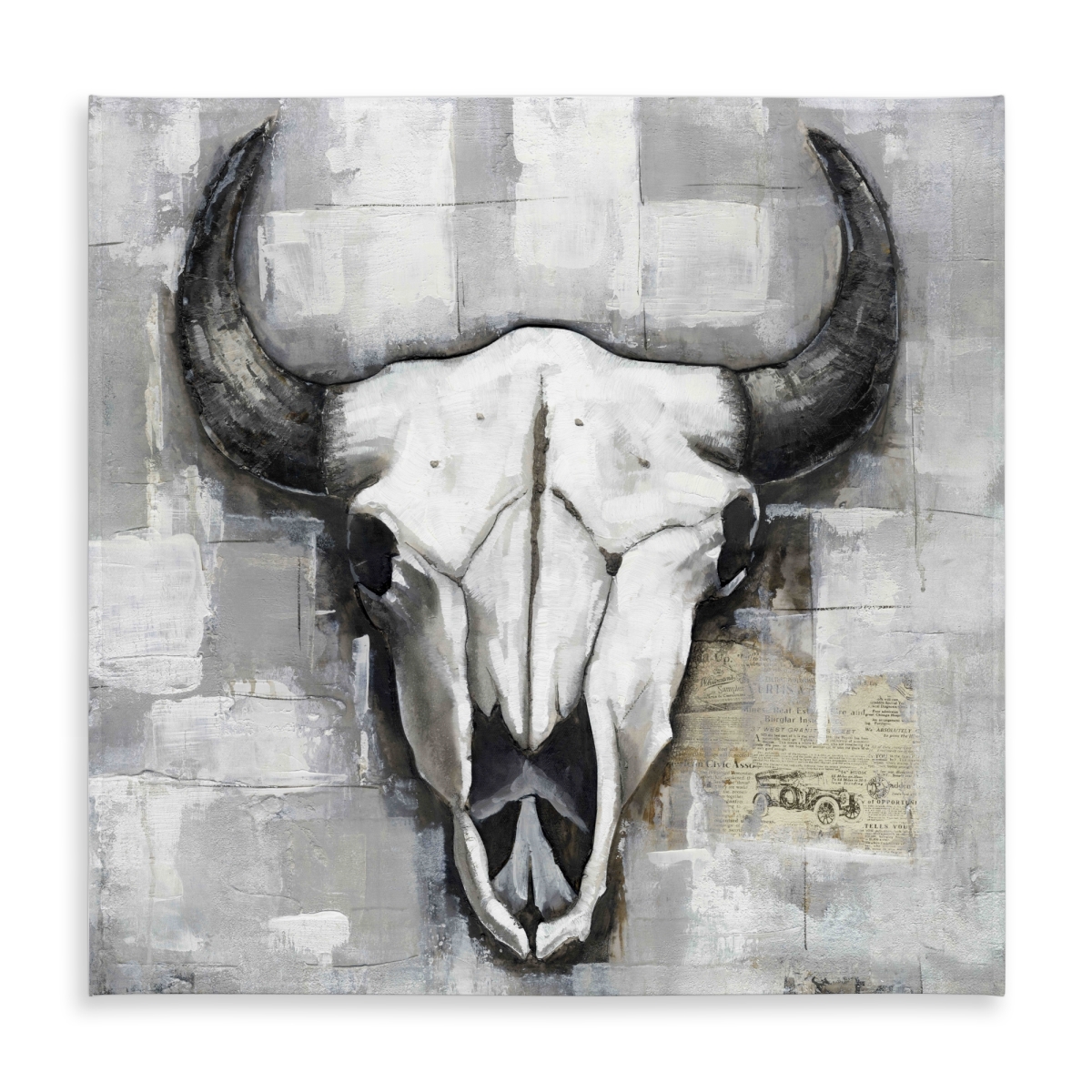 Picture of Begin Home Decor C1TC58584DFDJC 58 x 58 in. Industrial Style Bull Skull Tablecloth - Indoor & Outdoor Decor