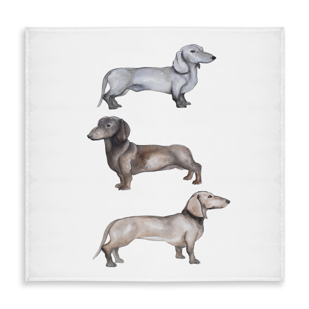 Picture of Begin Home Decor C1TC5858X7DNIR 58 x 58 in. Scandinavian Brown Dachshund Dogs Tablecloth - Indoor & Outdoor