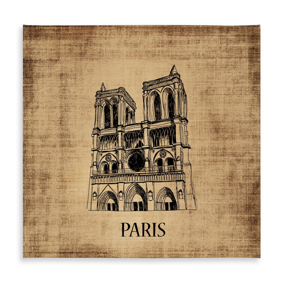 Picture of Begin Home Decor C1TC585801DFH5 58 x 58 in. Notre-Dame De Paris Tablecloth - Indoor & Outdoor Home Decor