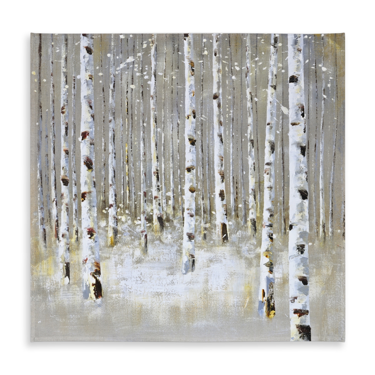 Picture of Begin Home Decor C1TC5858DKVR1I 58 x 58 in. Birch Forest Winter Tablecloth - Modern Indoor & Outdoor Decor