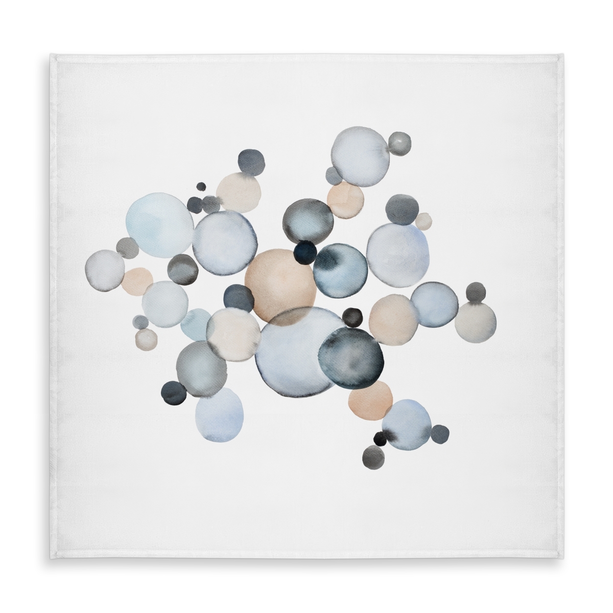 Picture of Begin Home Decor C1TC5858Z5RTQ1 58 x 58 in. Grayish Bubbles Blue Tablecloth - Indoor & Outdoor Home Decor