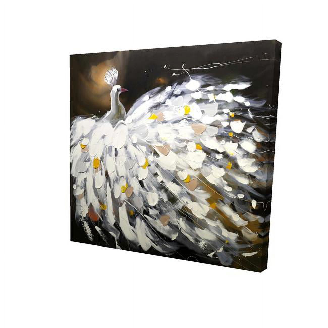 16 x 16 in. Abstract Peacock-Print on Canvas