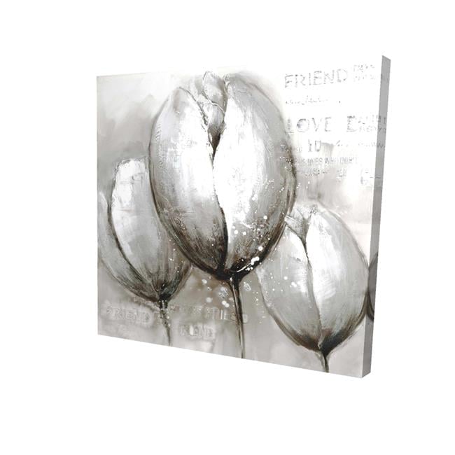 12 x 12 in. Three White Tulips-Print on Canvas
