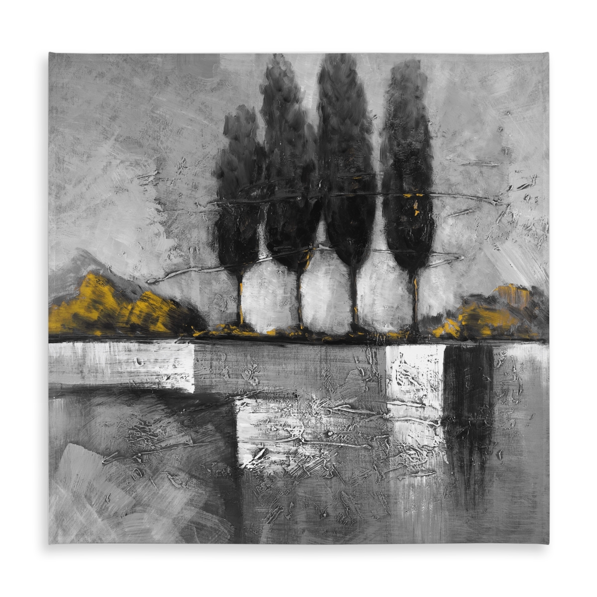 Picture of Begin Home Decor C1TC5858UWHE89 58 x 58 in. Industrial Landscape Gray Tablecloth - Indoor & Outdoor Decor